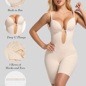 NWT Decorus Plunge Front Very Low Back Shapewear Shaping